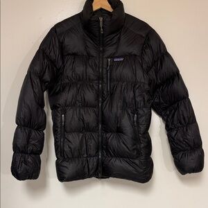 Patagonia Black Down Feather Puffer Water Resistant Jacket Medium